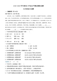 2020年山东省济宁市汶上县中考二模语文试题（解析版+原卷板）