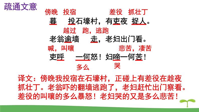 第24课《唐诗三首——石壕吏》课件（共36张PPT） 2021—2022学年部编版语文八年级下册第7页