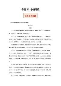 江苏（2017-2021）中考语文分项汇编专题20   小说阅读