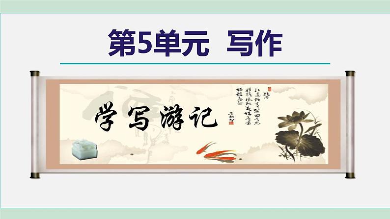 部编版八年级语文下册课件---第五单元写作-学写游记01