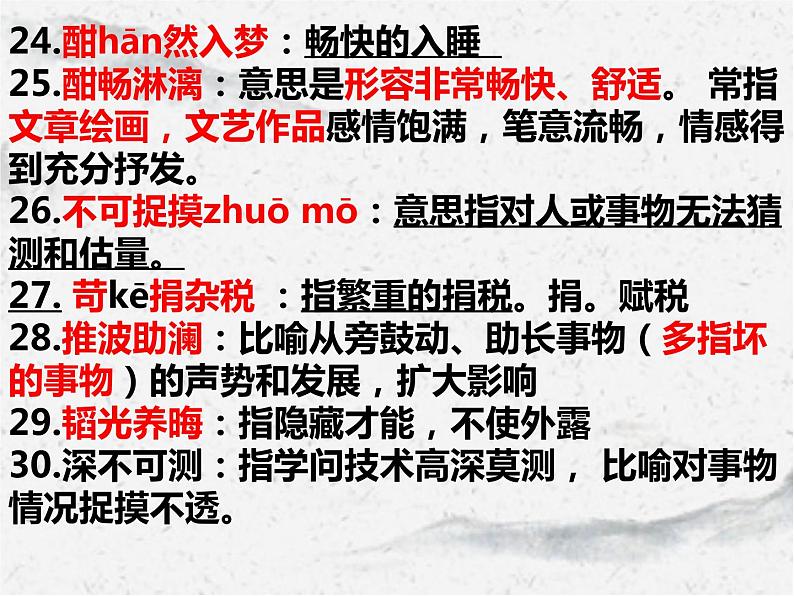 2022年中考语文一轮复习：易错成语集锦（共27张PPT）06