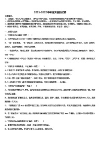 2022年安徽省滁州市琅琊区重点中学中考语文四模试卷含解析