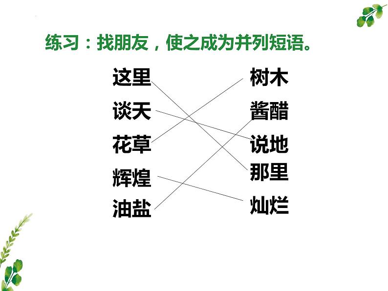 2022年中考语文二轮专题复习：短语及短语的类型（共24张PPT）第7页