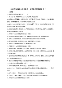 2022年中考语文专项备考——成语运用模拟试题（一）