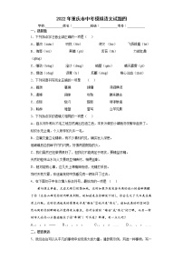2022年重庆市中考模拟语文试题四(word版含答案)