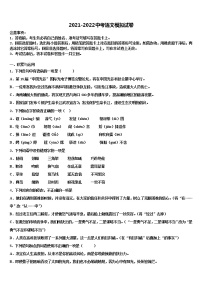 2022届安徽省枞阳县联考中考语文四模试卷含解析