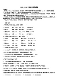 2022届湖南省长沙市雅礼雨花中学中考语文全真模拟试卷含解析
