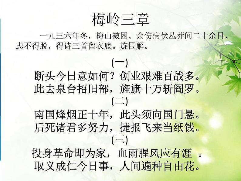 2 梅岭三章课件PPT第3页