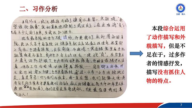 部编版语文七年级下册《写出人物的精神》PPT课件二第7页
