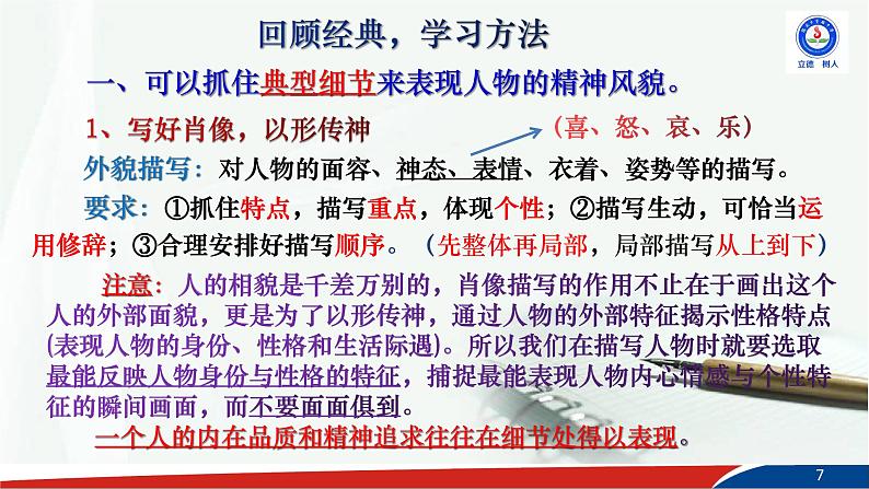 部编版语文七年级下册《写出人物的精神》PPT课件一第7页