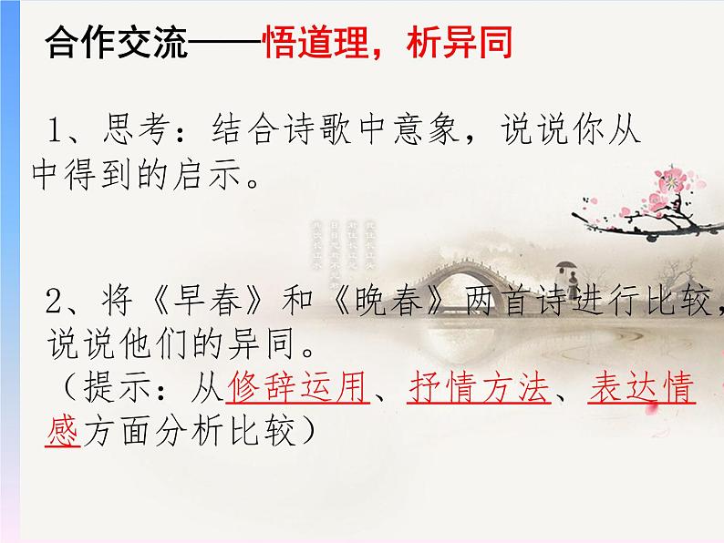 初中语文人教版（部编）七年级下册晚春 课件第3页