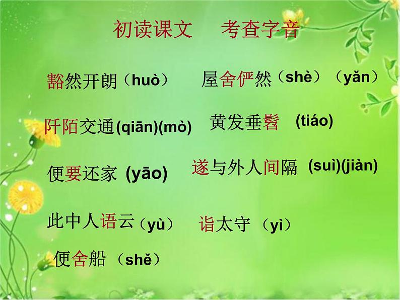 初中语文人教版（部编）八年级下册9桃花源记2 课件第7页