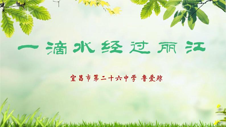 初中语文人教版（部编）八年级下册20一滴水经过丽江2 课件02