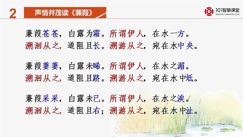 初中语文人教版（部编）八年级下册蒹葭2 课件第4页