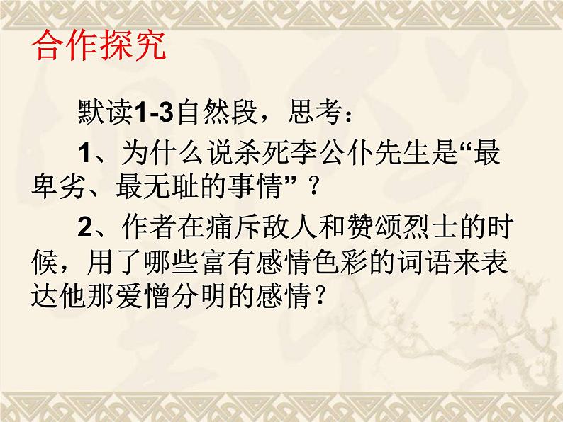 初中语文人教版（部编）八年级下册13最后一次讲演2 课件第5页