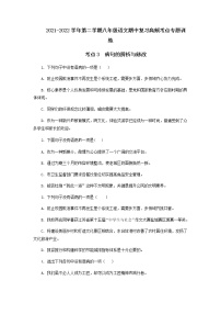 考点3  病句的辨析与修改-2021-2022学年八年级下册语文期中考试高频考点专题训练