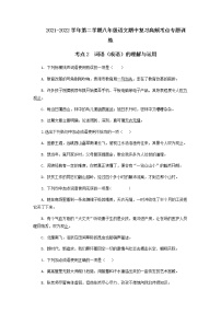 考点2  词语（成语）的理解与运用-2021-2022学年八年级下册语文期中考试高频考点专题训练