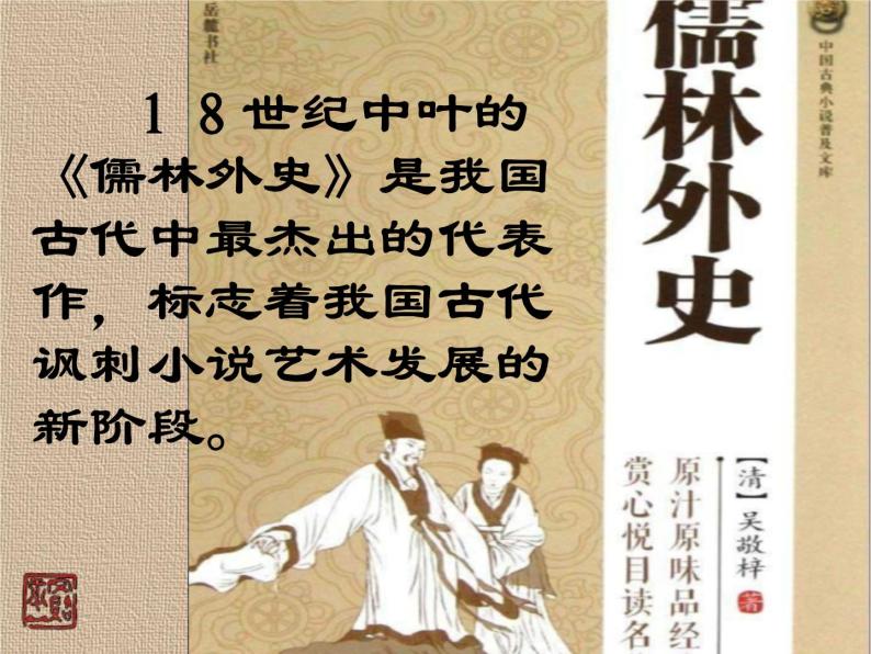 初中语文人教版（部编）九年级下册《儒林外史》：讽刺作品的阅读 课件05