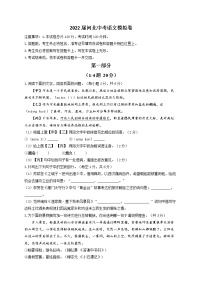 2022年河北省中考语文模拟卷(word版含答案)