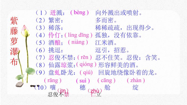 知识梳理01：字音字形 期末专项复习课件  初中语文人教部编版七年级下册（2022年）08