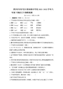 四川省泸州泸县石桥初级中学校2021-2022学年八年级下学期半期模拟语文试题(word版含答案)