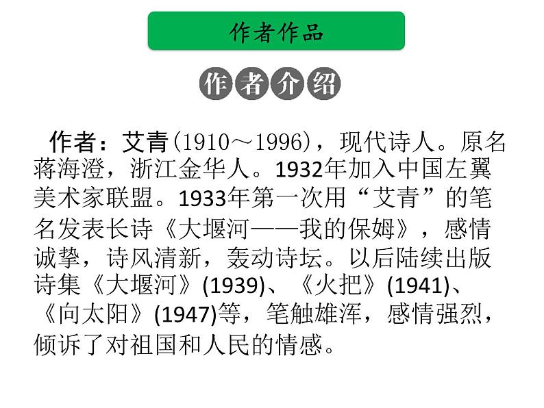 中考语文名著复习---《艾青诗选》课件PPT02