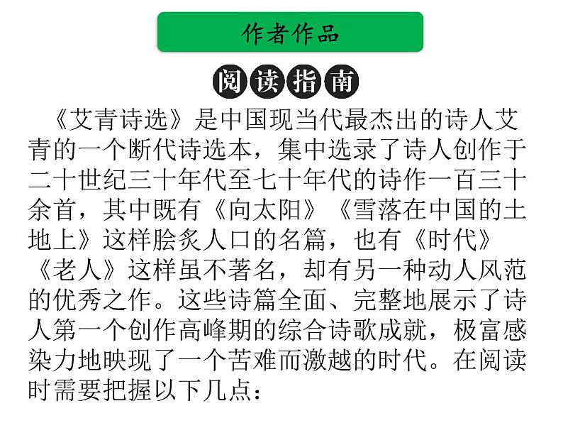 中考语文名著复习---《艾青诗选》课件PPT07