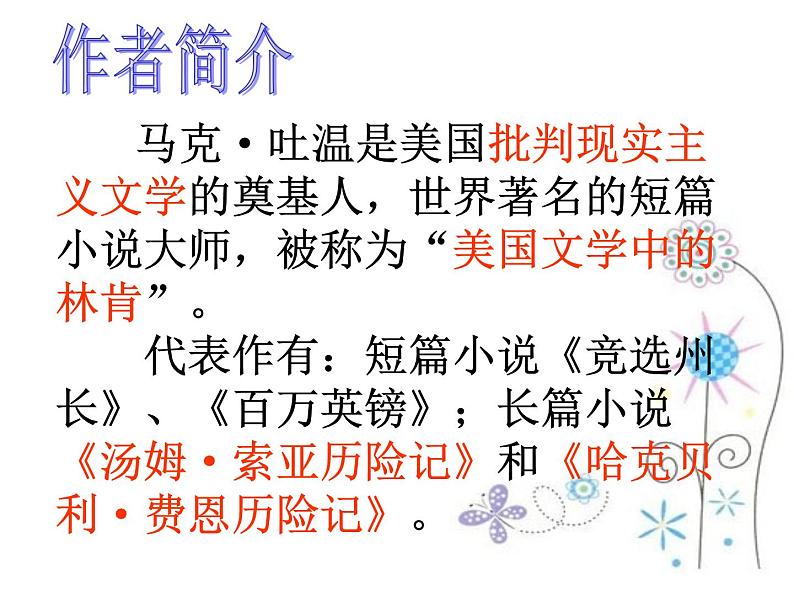 中考语文名著复习---《汤姆索亚历险记》课件PPT第4页