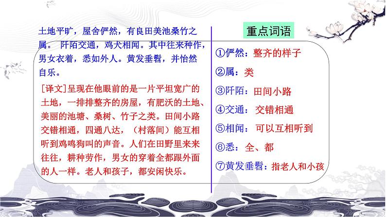 第三单元 9 桃花源记 课件 初中语文人教部编版（五四制）八年级下册（2022年）07