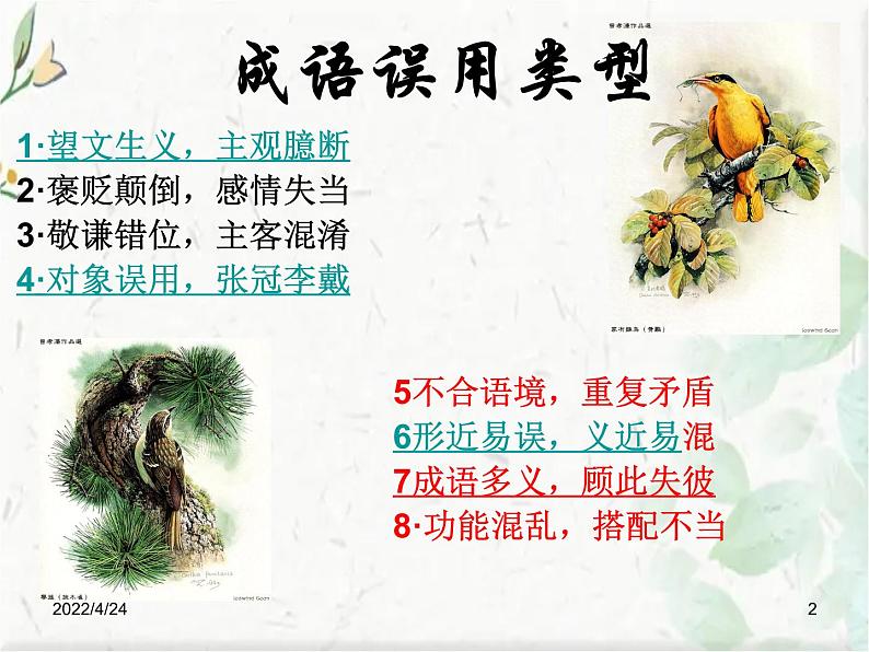 语文中考 成语总复习 成语误用类型课件PPT第2页