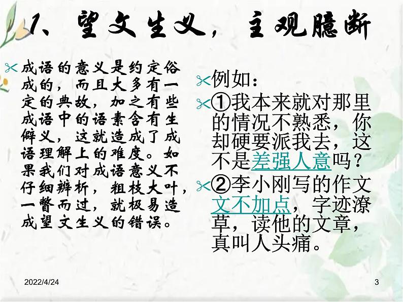 语文中考 成语总复习 成语误用类型课件PPT第3页