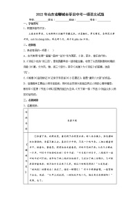 2022年山东省聊城市莘县中考一模语文试题(word版含答案)