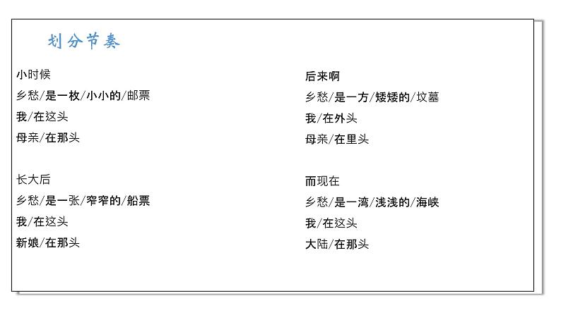 人教部编版九年级语文上册《乡愁》课件+教案+同步练习06