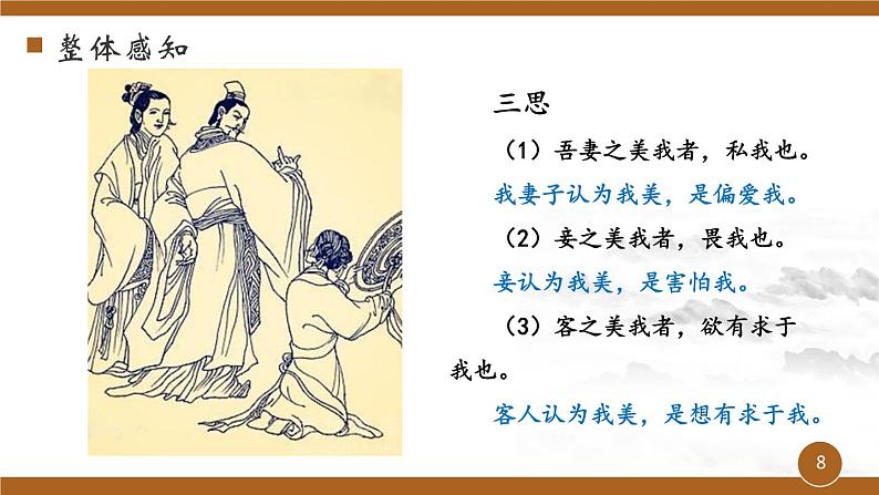 第六单元《邹忌讽齐王纳谏》课件1 初中语文人教部编版（五四制）九年级下册（2022）第8页