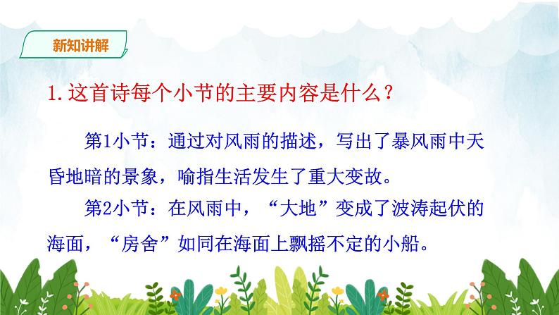 第一单元 《风雨吟》精品课件 初中语文人教部编版（五四制）九年级下册（2022）05