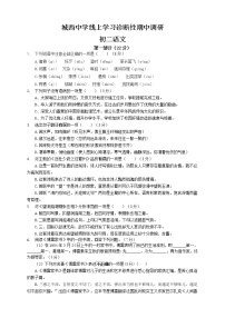 江苏省苏州市城西中学2021-2022学年八年级下学期语文期中调研（无答案）练习题