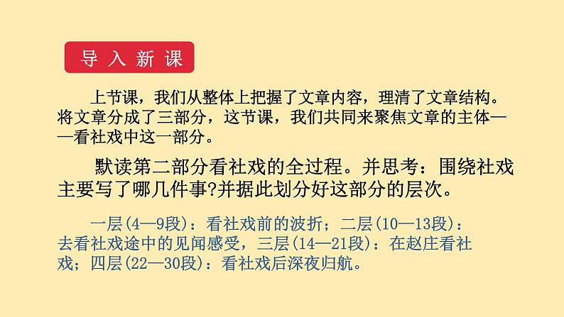 人教语文 8年级下册课件PPT第一单元  1  社戏  第二课时  教学课件第3页