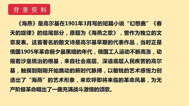 人教语文 9年级下册课件PPT第一单元 4 海燕（第一课时）教学课件第6页