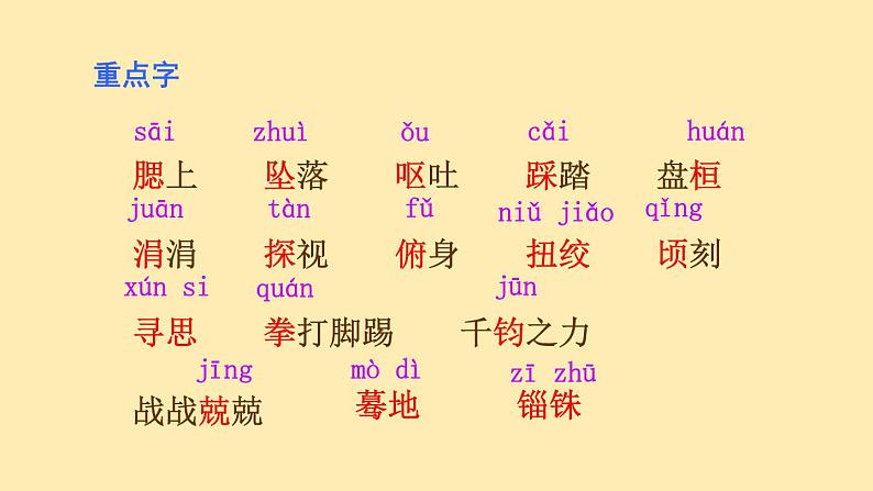 人教语文 9年级下册课件PPT第二单元 7 溜索 教学课件07