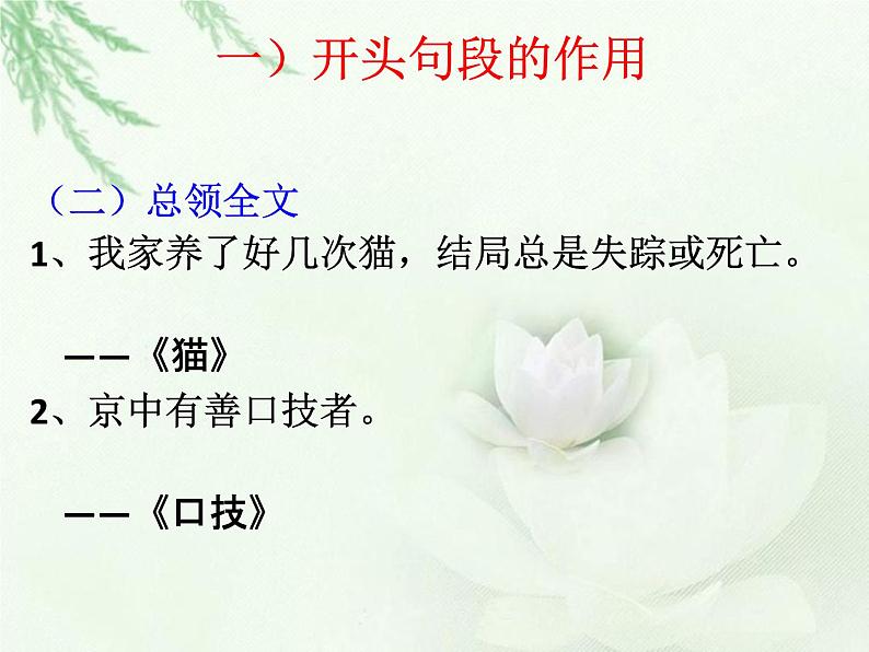 中考语文--记叙文考点专题训练 考点四：阅读语段，概括分析 课件第5页