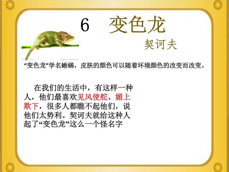 变色龙教学课件第1页