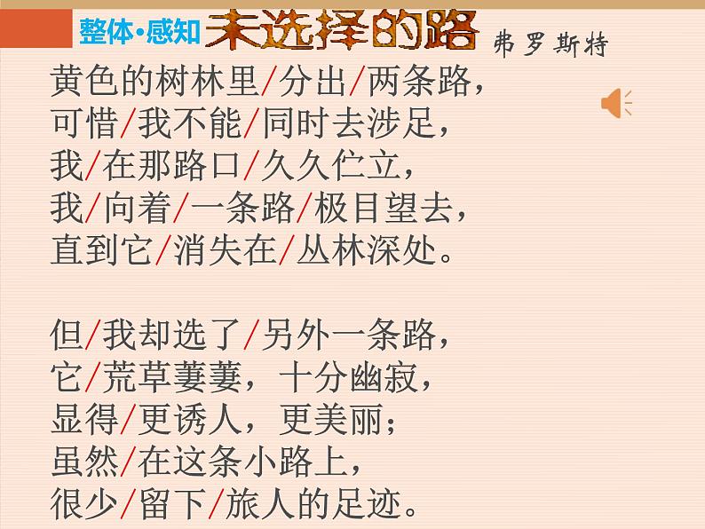 第20课《外国诗二首》之《未选择的路》修改版课件PPT第7页