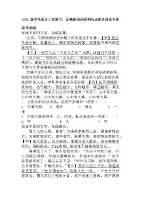 2022年中考语文二轮复习：正确使用词语和标点提升强化专练