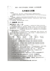 山东省济宁市金乡县2021-2022学年九年级下学期第二次模拟考试语文试卷