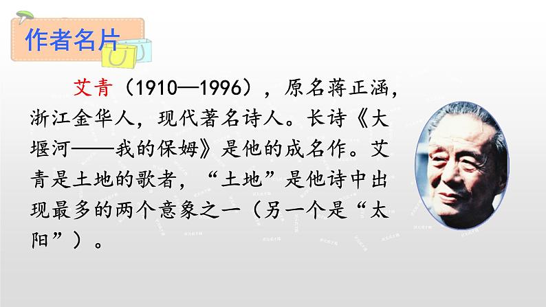 初中语文 人教2011课标版（部编）九年级上册 《我爱这土地》 课件第3页