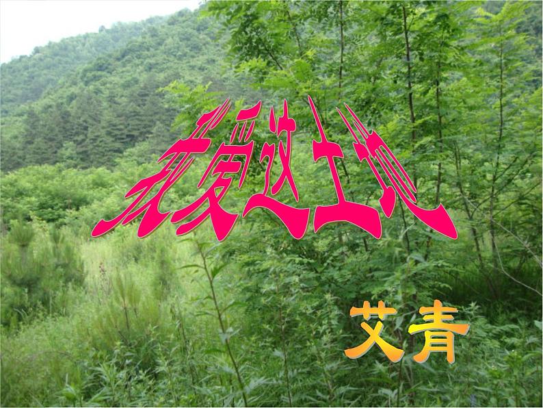 初中语文 人教2011课标版（部编）九年级上册 我爱这土地 课件(1)01