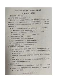山东枣庄市市中区2021-2022学年八年级下学期期中语文试题（有答案）