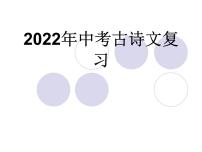 古诗词鉴赏复习课件2022年中考语文二轮复习 课件