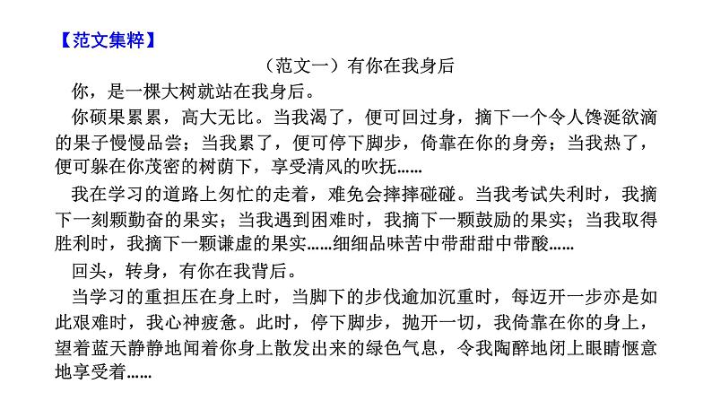 命题08  有你在我身后【2022中考作文（命题+半命题+话题作文+材料作文）押题+范文引路】课件PPT第5页
