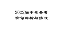 2022年中考语文二轮复习：病句的辨析与修改 课件